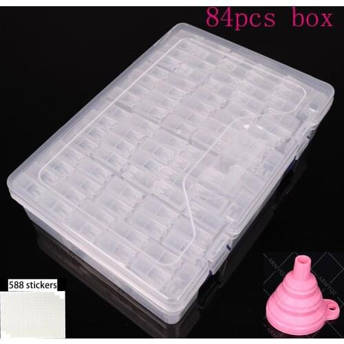 5d Diamond Painting Storage Box Tool Diamond Embroidery Accessories Pen Mosaic Plastic Box With funnel