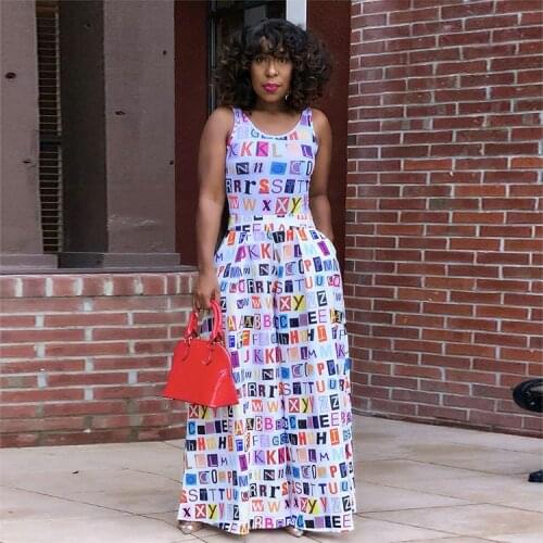 2021 Summer Womens New Fashion Sexy Vest Sleeveless Print Letter Collect Waist Casual Wide Leg Pants Jumpsuit