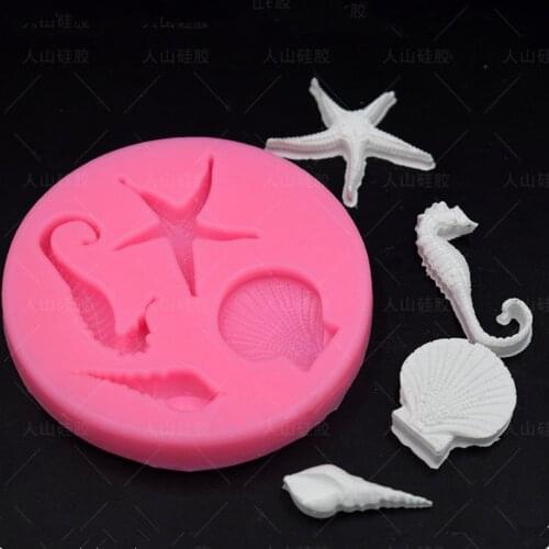 1PC Marine Animal Shaped Fondant Silicone Mold Craft Cake Decorating Tools Chocolate Pastry Tool Baking Mold LB 485