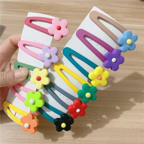 3 Pcs Mix-Color Baby Girls Snap Hair Clips No Slip Metal Hair Barrettes Hair Pins Kids Hair Accessorie
