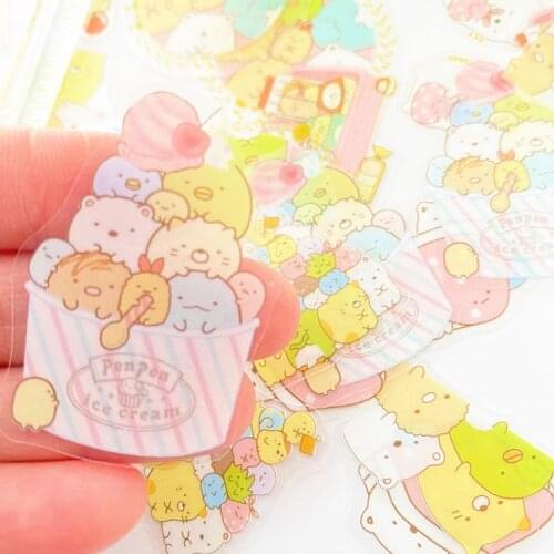 30pcs/pack sumikko gurashi Animal Friends Series Stickers Decoration Scrapbooking Paper Creative Stationary School Supplies