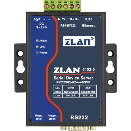 485 serial port server 232/485/422 to Ethernet port TCP/IP communication device ZLAN5102-3