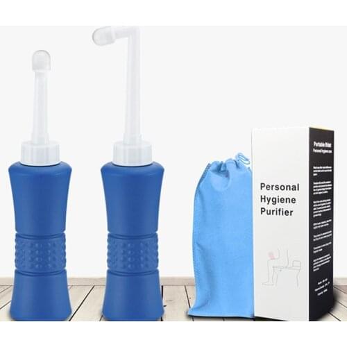 500ml Portable Handheld Personal Bidet Vulva Flusher Privates Douche Anus Cleaner Long Pointed Nozzle Spray Washing Tool