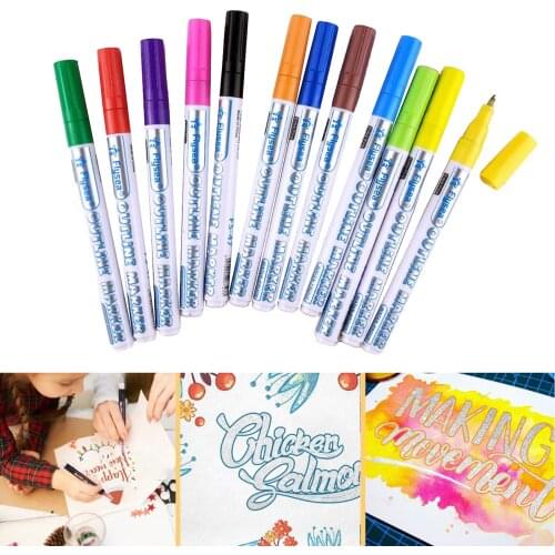 8/12pcs Acrylic Paint Pens For Rock Painting Stone Ceramic Glass Rock Markers