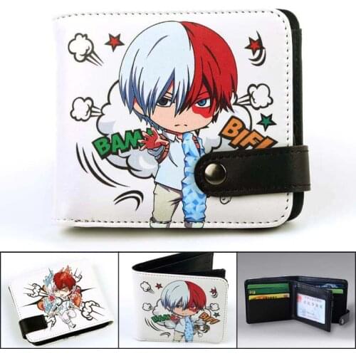 Anime Comic My Hero Academia Wallet Todoroki Shoto Card Holder Purse Comic Coin Pocket