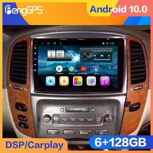 4+64G Android10 For Lexus LX470 LC100 2003 - 2007 Car DSP GPS Navigation Auto Radio Stereo Video Multifunction CarPlay HeadUnit