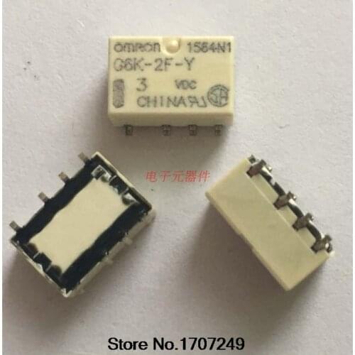 Free Shipping new original relay 10pcs/lot G6K-2F-Y-TR-3VDC G6K-2F-Y-TR-3V G6K-2F-Y-3VDC G6K-2F-Y 3VDC 1A 8PIN