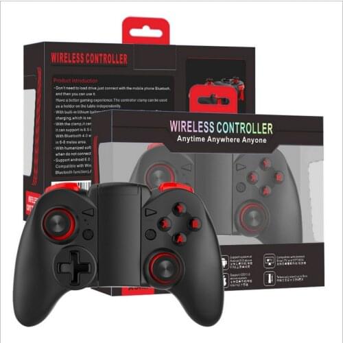 Wireless Bluetooth 4.0 Mobile Game Controller Gamepad Joystick Stretch Holder for PUBG IOS Android Smart Phone PC PS3 Console