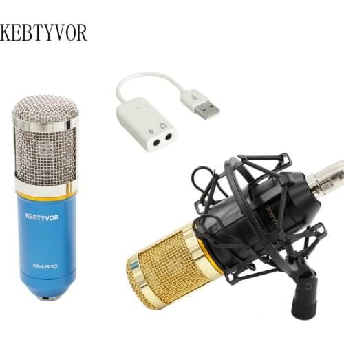 BM800 Condenser Sound Recording BM 800 Professional Microphone With Shock Mount For Radio Braodcasting Singing Recording KTV
