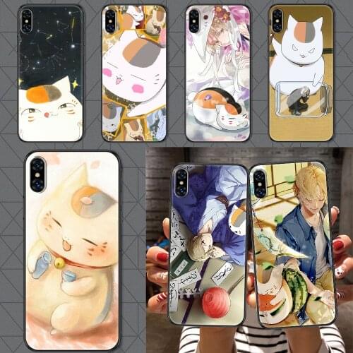 Anime Natsume yuujinchou Phone Case Cover Hull For iphone 5 5s se 2 6 6s 7 8 12 mini plus X XS XR 11 PRO MAX black art cover
