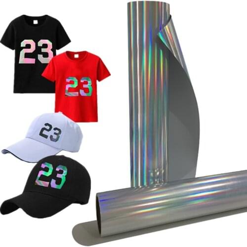 Colorful Sublimation Printing Film Magic Color Textile Patterned Rainbow Reflective Heat Transfer Vinyl For Clothing T-Shirt
