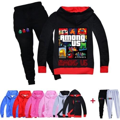 2pcs Kids Tracksuit Children Clothes Childrens autumn winter thin coat childrens hooded cardigan zipper sweater trousers suit