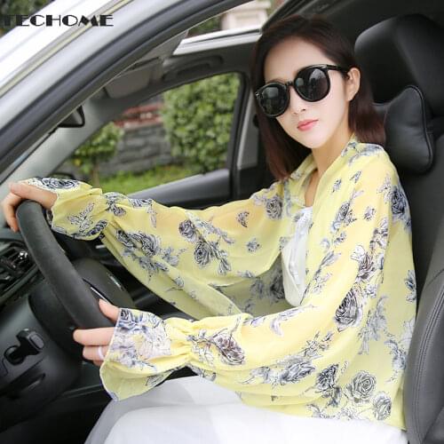 Women Summer Chiffon Shawls Wraps Driving Sunscreen Scarves Poncho Sun Protection Shawl Beach Shawl Bikini Cover Pashmina