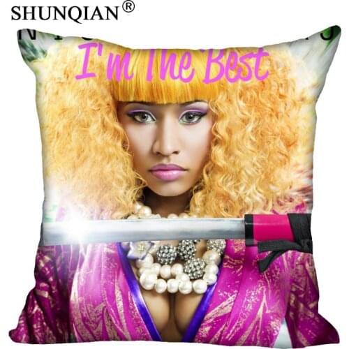 Custom Square Pillowcase Nicki Minaj soft 60x60cm (Two Sides) Pillow Cover Zippered 1pcs Custom Pillow Cover More Size