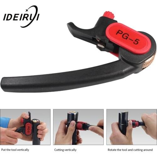 PG-5 Stripper Cable Knife Ratchet Wheel Type Cable Stripper For 25mm round cable peeling plier,cable stripping tool