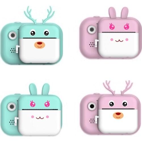 Mini Pocket Photo Printer Camare Portable Thermal Printing Machine 1080P 2400W TF Card for Picture Lable DIY List