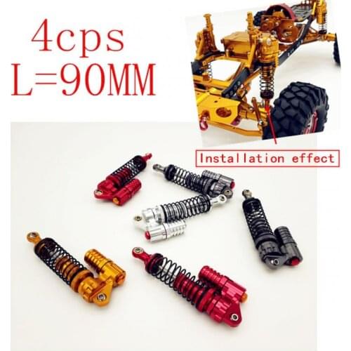 4pcs 90mm CNC Shock Absorber Set for AXIAL SCX10 1/10 D90 CC01