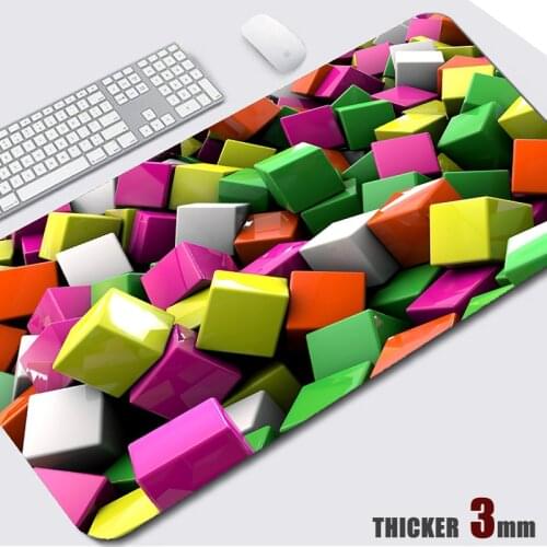 Art Mouse Pad Gamer Office Desk Mat 3D Creativity Gaming Accessories XXL Large Rubber Leather Pad Stitched Edges 3mm