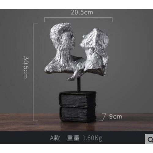 European-style creative character model furnishing living room wine cabinet model room office decoration crafts culpture statue