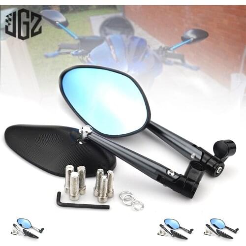 Motorcycle CNC Aluminum Blue Glass Handlebar Rear View Side Mirrors for Husqvarna Svartpilen 401 250 701 2013 - 2021 Accessories