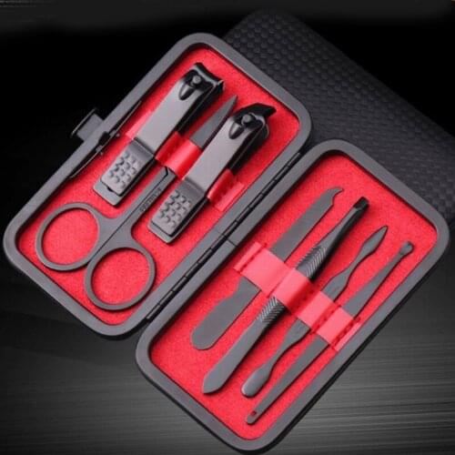 7/15pcs Nail Clipper Set Manicure Nail Cutters Black Clippers Combination of Manicure Cutters Tools Accessoires