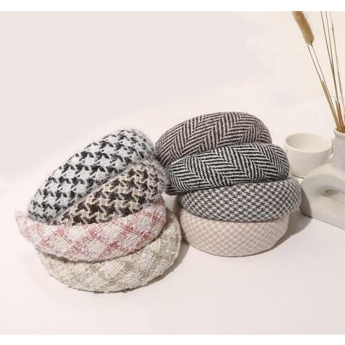 New Headbands for Women Hair Hoop Fashion Products for Autumn Winter Woolen Cloth Sponge Headband Bezel Girls Hair Accessories