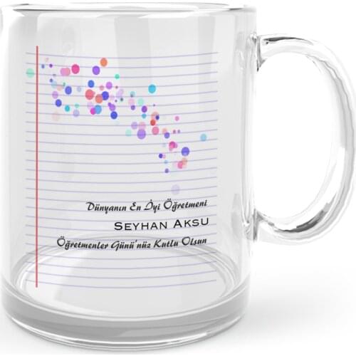 Personalized World Best Öğretmeni Glass Mug Cup-28