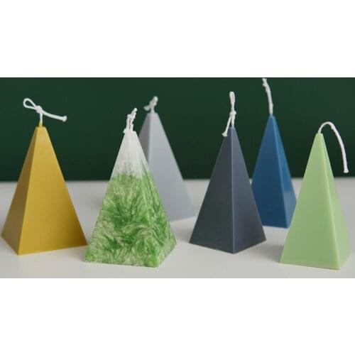 Pyramid 3D Candle Mold DIY Handmade Candle Mould Soap Decorations Handcraft Candle Making Tool Practical moldes Candle Durable