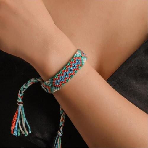 String Braided Bracelet Girls fashion jewelry color string accessory Bohemian style custom souvenirs gift