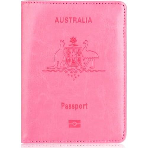 Hot Travel Passport Cover for Australia Leather Protector Passport Holder Case for Business Credit Card Holder Case