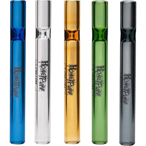 Portable Glass Smoking Pipe with Filter Cigarette Holder,Tobacco Pipes for Smoking Herb Mens Gift Weed Accessories