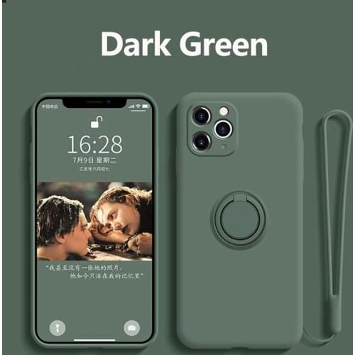 Lanyard Silicone Belt Ring Bracket Magnetic Protective Case For Apple iPhone 6 6S 12 11 Pro X S Max Case For iPhone XR 7 8 Plus