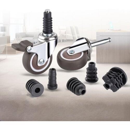 1.5/2 Inch 1/4PCS 360 Degree Swivel Casters Wheel Rubber Rollers No Noise Wheels For Shopping Cart Trolley Caster 1/4PCS
