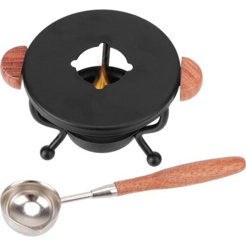 For Candle Stamp Wax Seal Stamp Stick Warmer Tripod DIY Craft Gift Sealing Wax Spoon Retro Sealing Wax Furnace Stove Pot