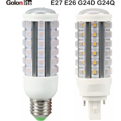 Golonlite led 4pin cfl replacement G24q-3 led lamp 11W 9W 7W 5W g24d-3 g24q E27 E26 G23 base G24 LED bulb CE 100-277VAC White