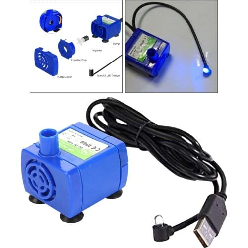 USB Port Replacement Pump for Cat Water Fountain Pet Fountain Ultra Quiet Long Lifespan Water Pump with 5.91 ft Power Cable
