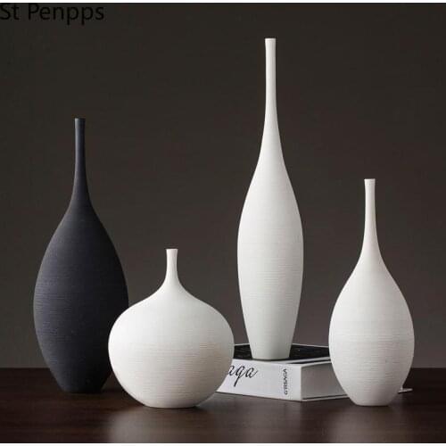 Modern Flower Vase Ceramic Ornaments Living Room Model Flower Pot Flower Basket Glass Jardiniere Arrangements Home Decoration