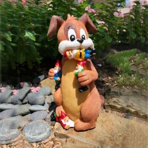 Outdoor Great Garden Gnome Puppy’s Lawn Statue Funny Gnome Garden Decoration Yard Decoration Estatuas Decorativas Deco Jardin