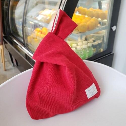 Corduroy Womens Handbags Autumn/Winter Retro Bar Knot Wrist Bag Simple Carrying for A Certain Number of Dropshipping Key Pouch