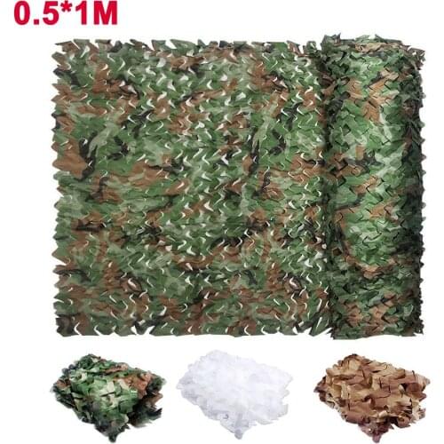 0.5x1m Camouflage Net Camping Hunting Woodland Camouflage Net Sun Shelter