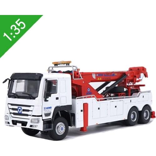 1/35 scale road wrecker truck rescue truck crane crane trailer model engineering vehicle children toy gift souvenir gift display