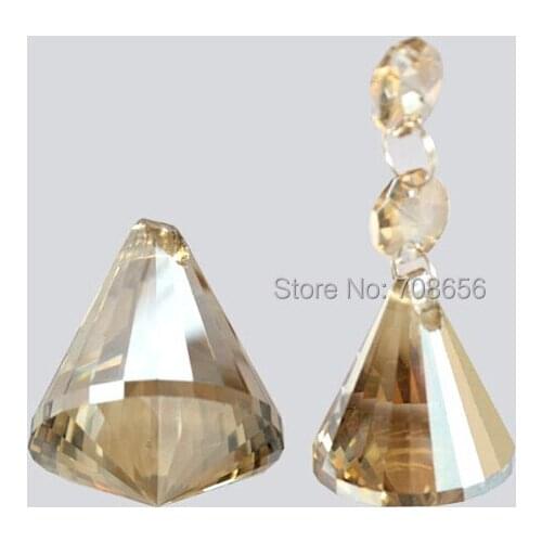 100pcs 30mm COGNAC CHANDELIER LAMP BALL DROP SUNCATCHER PRISM SHIPPING FREE