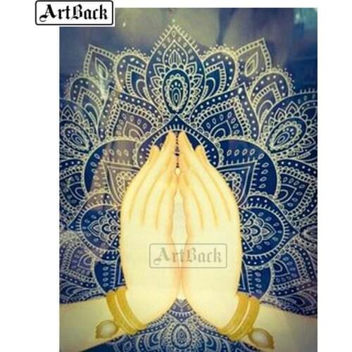 5d diy diamond painting hands religious icon full square drill 3D diamond embroidery rhinestone mosaic sticker