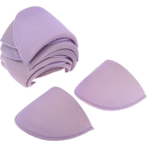 6 Pairs Sew In Suits Sponge Shoulder Pads Sewing Crafts Clothing Accessories Purple