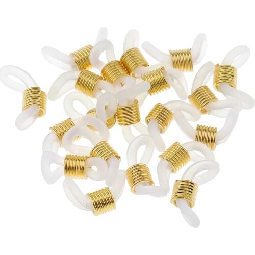 70 Pieces Anti-slip Eye Glasses Spectacle Strap Rubber Loop Ends 20mm DIY Crafts