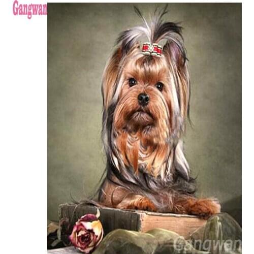 5d diy Diamond Painting yorkshire terrier dog diamond embroidery round handmake needlework Mosaic Full Square cute animal decor