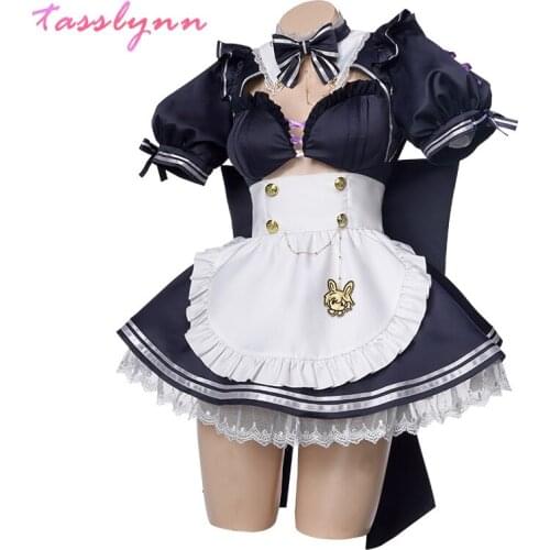 Anime FGO Mash Kyrielight Cosplay Costume Women Fate Grand Orde Japanese Girl Uniform Maid Lolita Sexy Women Dress for Girls