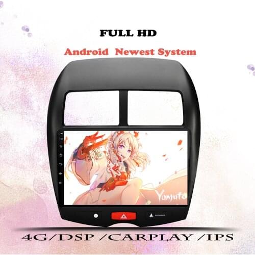 2DIN Android 10.0 Car Radio For Mitsubishi ASX 2010-2017 Citroen C4 Peugeot 4008 Car DVD GPS Navigation Multimedia Player