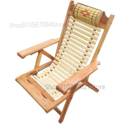 Bamboo Lounge Chair Folding Lunch Break Summer Balcony Lounge Chair Elderly Chair Lazy Portable Chair