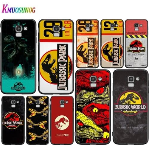 Jurassic Park Dinosaurs Cover for Samsung Galaxy J8 J7 Duo J6 J5 Prime J4 Plus J3 J2 Core 2018 2017 2016 Black Soft Phone Case